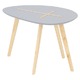 北欧風 サイドテーブル/ローテーブル 【幅60cm グレイ】 木製 『クローセ』 〔リビング〕 - 縮小画像1