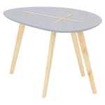 北欧風 サイドテーブル/ローテーブル 【幅60cm グレイ】 木製 『クローセ』 〔リビング〕