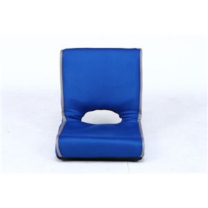 低反発 座椅子/パーソナルチェア 【ブルー】 幅40cm 折りたたみ 前倒れギア 『ショコラ メッシュ』 商品写真2