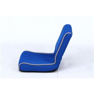 低反発 座椅子/パーソナルチェア 【ブルー】 幅40cm 折りたたみ 前倒れギア 『ショコラ メッシュ』 商品写真3