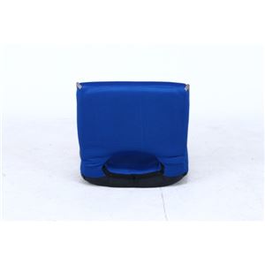 低反発 座椅子/パーソナルチェア 【ブルー】 幅40cm 折りたたみ 前倒れギア 『ショコラ メッシュ』 商品写真4