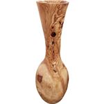北欧風 オリーブ製 花瓶/花器 【ナチュラル】 幅200〜250mm ハンドメイド 木製 〔リビング ディスプレイ 什器〕