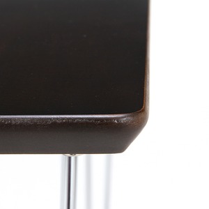 ダイニングテーブル/リビングテーブル 【ブラウン】 正方形 幅75cm スチールフレーム 〔インテリア家具 什器〕 商品写真3