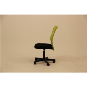 メッシュバックチェアー/オフィスチェア 【グリーン】 高さ調節可 キャスター付き 『ハンター』 商品写真3