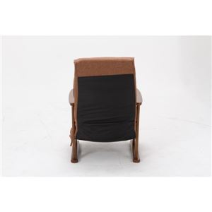 木製肘掛け付き 高座椅子/パーソナルチェア 【ブラウン】 幅54.5cm 折りたたみ リクライニング ハイバック 『セレクト』 商品写真3