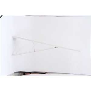 デザイン家具風 スタンドミラー/全身姿見鏡 【ホワイト】 幅30cm 『ロープ』 商品写真2