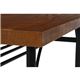 北欧風 食卓テーブル/ダイニングテーブル 【幅75cm ブラウン】 スチールフレーム 収納棚付き 『レアル』 - 縮小画像3