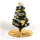 クリスマスツリー 【高さ90cm ゴールド】 ポリ塩化ビニル LED オーナメント付き 『セットツリー』 〔リビング 店舗 什器 備品〕 - 縮小画像2