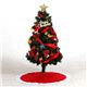 クリスマスツリー 【高さ120cm レッド】 ポリ塩化ビニル LED オーナメント付き 『セットツリー』 〔リビング 店舗 什器 備品〕 - 縮小画像3