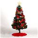 クリスマスツリー 【高さ150cm レッド】 ポリ塩化ビニル LED オーナメント付き 『セットツリー』 〔リビング 店舗 什器 備品〕 - 縮小画像2