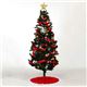 クリスマスツリー 【高さ180cm レッド】 ポリ塩化ビニル LED オーナメント付き 『セットツリー』 〔リビング 店舗 什器 備品〕 - 縮小画像2