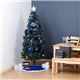 クリスマスツリー 【高さ180cm ブルー】 ポリ塩化ビニル LED オーナメント付き 『セットツリー』 〔リビング 店舗 什器 備品〕 - 縮小画像1