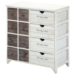 タンス/衣類収納 4段 【Mサイズ 幅68cm】 木製 引き出し 脚付き 『アンティークチェスト ミッシェル2』 〔ベッドルーム 寝室〕【代引不可】