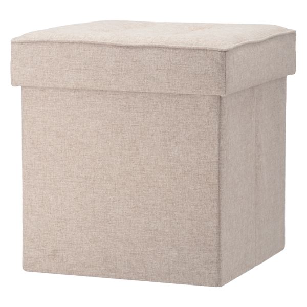 オットマン スツール 約幅38cm ベージュ ボックススツール リビング ダイニング ベッドルーム 子供部屋 インテリア家具【代引不可】