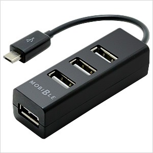 ミヨシ(MCO)　USB 4ポート ハブ機能搭載 ホストアダプタ　SAD-HH01/BK 商品写真2