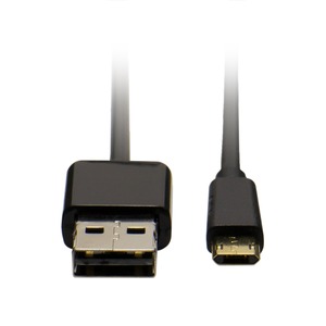 ミヨシ (MCO) リバーシブルコネクタ搭載microUSBケーブル 0.15m　USB-RR201/BK 商品写真2