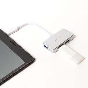 ミヨシ (MCO) USB-C対応 4ポートUSBハブ ケーブル一体型タイプ USH-C02/BK ブラック 商品写真3