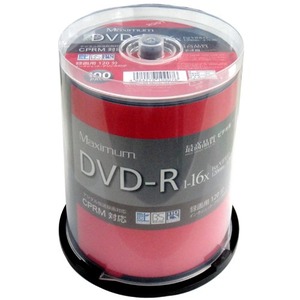 Maximum(磁気研究所) CPRM対応　録画用DVD-R 16倍速対応 100枚 ワイド印刷対応 MXDR12JCP100-5P 【5個セット】 商品写真