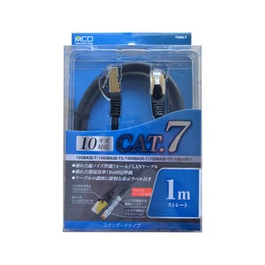 ミヨシ カテゴリー7 やわらかLANケーブル 1m TWN-701BK ミヨシ カテゴリー7 やわらかLANケーブル 1m TWN-701BK