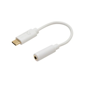 USB Type-C-イヤホン変換アダプタ DAC内蔵 ホワイト SAD-CE04/WH