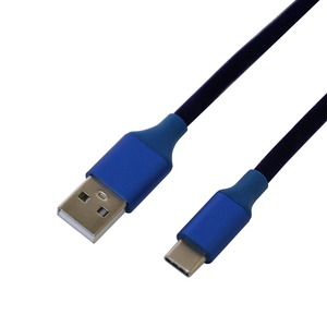 ミヨシ（MCO） 手触りが心地よいケーブル USB Type-Cタイプ ブルー 2m USB-CGT202/BL