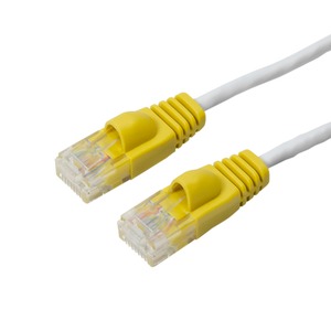 CAT6スルリムLANケーブル5本セット 0.5M ホワイト TWT-H65WH-5P