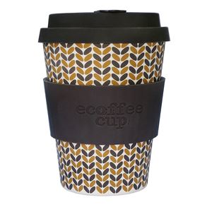 Ecoffee Cup（エコーヒー カップ） カップ ソーサー 繰り返し使える 環境に優しい バンブーファイバー 355ml Threadneedle [600 201] - 拡大画像