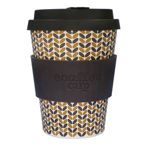 Ecoffee Cup（エコーヒー カップ） カップ ソーサー 繰り返し使える 環境に優しい バンブーファイバー 355ml Threadneedle [600 201]