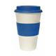 Ecoffee Cup（エコーヒー カップ） カップ ソーサー 繰り返し使える 環境に優しい バンブーファイバー 400ml Blue Nature [600 101] - 縮小画像1