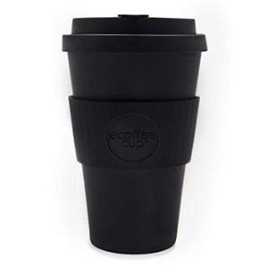 Ecoffee Cup（エコーヒー カップ） カップ ソーサー 繰り返し使える 環境に優しい バンブーファイバー 400ml Blackout [600 106]