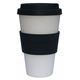 Ecoffee Cup（エコーヒー カップ） カップ ソーサー 繰り返し使える 環境に優しい バンブーファイバー 400ml Black Nature [600 129] - 縮小画像1