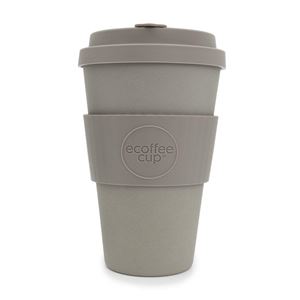 Ecoffee Cup（エコーヒー カップ） カップ ソーサー 繰り返し使える 環境に優しい バンブーファイバー 400ml Molto Grigio [600 133] - 拡大画像