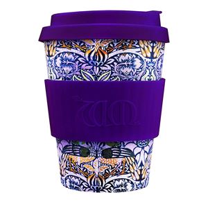 Ecoffee Cup（エコーヒー カップ） カップ ソーサー 繰り返し使える 環境に優しい バンブーファイバー 355ml Peacock [600 601]