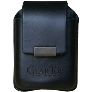 GEAR TOP(ギア トップ) 日本製 レザーライターケース ベルトループタイプ【ブラック】