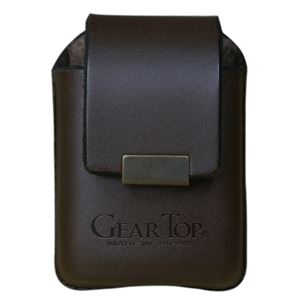 GEAR TOP(ギア トップ) 日本製 レザーライターケース ベルトループタイプ【ブラウン】