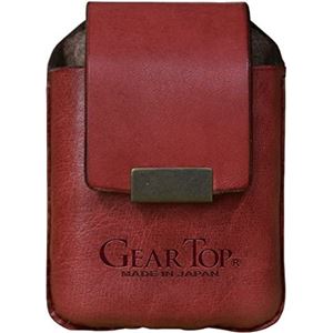 GEAR TOP(ギア トップ) 日本製 レザーライターケース ベルトループタイプ【レッド】