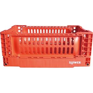 SLOWER FOLDING CONTAINER Bask 収納ケース 折りたたみ ボックス Sサイズ レッド SLW159