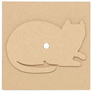 カントリークラフト ミニクロック・しゃがみ猫