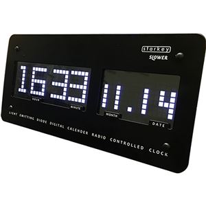 SLOWER LED CLOCK 置き掛け兼用 電波時計 starkey（スターキー） ブラック