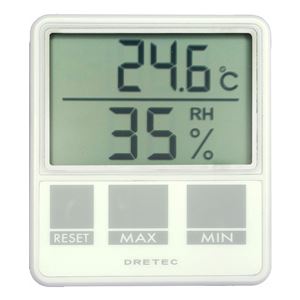 dretec(ドリテック) デジタル温湿度計 O-214WT ホワイト 商品写真