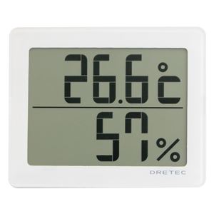 dretec(ドリテック) デジタル温湿度計「アクリア」 O-226WT ホワイト 商品写真