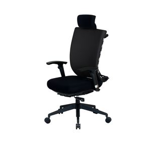 オフィスチェア ブラック 【幅630×奥行640～820×高さ1125～1245mm】 組立品【代引不可】