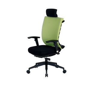 オフィスチェア グリーン 【幅630×奥行640～820×高さ1125～1245mm】 組立品【代引不可】