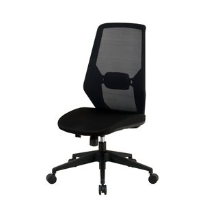 オフィスチェア メッシュ張り ブラック 【幅490×奥行580×高さ965～1040mm】 組立品（肘・ヘッドレスト別売り）【代引不可】