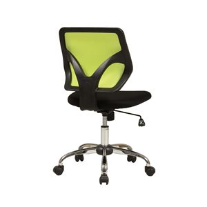 メッシュバックチェア グリーン 【幅485×奥行555×高さ860～940mm】 組立品（肘別売り）【代引不可】