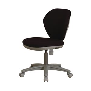 オフィスチェア ブラック 【幅440×奥行570×高さ800～930mm】組立品 （肘別売り）【代引不可】