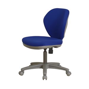 オフィスチェア ブルー 【幅440×奥行570×高さ800～930mm】 組立品（肘別売り）【代引不可】