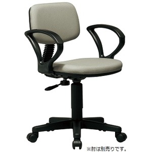 オフィスチェア グレー 【幅440×奥行480～515×高さ750～880mm】 組立品（肘別売り）【代引不可】