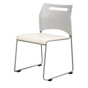 ミーティングチェア ホワイト 【幅515×奥行555×高さ775mm】完成品【代引不可】