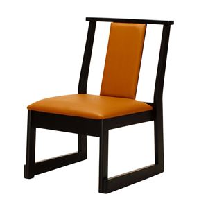 木製ローチェア オレンジ 完成品【代引不可】